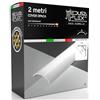 Eurocali Copertura Angolare Profilo alluminio per Strisce LED MEDUSAFLEX mod. Aurelia 2 Metri - Opaca - Made in Italy in Policarbonato stabilizzato UV certificata UL94HB