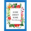 MG Design Cornice 70x100cm - colore Blu, in legno, con vetro acrilico - da appendere in verticale o in orizzontale, senza sfondo, per foto, poster, puzzle