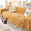 ZGDDPZA Telo Copridivano,Impermeabile AntiGraffio Gatto Divano Mobili Protector Gatto Forma di L 1 2 3 4 Posti Protezione per Mobili E Divano (Curcuma,200 * 340cm)