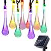 KINGCOO Luce Stringa Solare Esterna, Impermeabile 20ft 30LEDs Fata Waterdrop Catene Luminose Decorative Ambiance Illuminazione per Natale Giardino Terrazza (Multicolore)