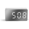ZIRYXQ Piccola mini sveglia digitale da viaggio con display LED orario o temperatura Snooze, luminosità regolabile, funzionamento semplice 12/24 ore (bianco)