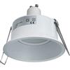 Planetitaly Faretto tondo retrocesso incasso foro 85mm nero bianco lampada LED GU10 8W luci soffitto ingresso negozio vetrine 230V (Colore bianco, Luce 4000K)