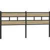 vidaXL Testiera di Ricambio Rovere Sonoma 180 cm in Ferro e Legno Multistrato, Testata, Testata Letto, Testata per Letto Matrimoniale, testiera Letto