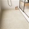 Surwin Tappetino da Doccia Antiscivolo, Tappetino da Bagno in Luffa PVC Morbido Lavabile Moderno Beige Minimalista Tappeto Bagno ad Asciugatura Rapida con Fori di Drenaggio (Stile10,90x120cm)