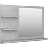 vidaXL Specchio da Bagno Grigio Cemento 60x10,5x45 cm in Truciolato