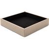 Eglooh - Minerva - Svuotatasche Design Moderno in Cuoio Grigio Tortora - Organizer da Scrivania, Vassoio Portaoggetti per Chiavi, Monete, Gioielli - cm 16,5 x 16,5 - Made in Italy