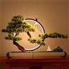 JingNian Albero Artificiale Con Anello Lampada, Pino Finto Di Benvenuto In Vaso Con Incenso Di Riflusso, Pianta In Vaso Di Pino Di Simulazione Zen, Pianta Verde Bonsai Di Simulazione Realistica Per Casa Uffici
