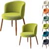 KCCRHIN Coprisedia Curvo Rotondo 1/2/4/6 Pezzi Coprisedie Con Schienale Basso Copertura Per Sedia Elastica Copri Sedia Make-Up Fodere Per Sedie Ispessito Per Sala Da Pranzo Hotel Uffici,Green 2pcs