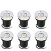 DUOAZJL Faretti a LED da 6 pezzi - Lampada da terra rotonda da 3 W per esterni, luce per pozzo interrato/Mini faretto da giardino COB/Illuminazione da giardino impermeabile IP67(Warm white,3W(12-24v))