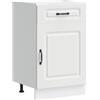 vidaXL Base da Cucina Kalmar Bianco in Legno Multistrato, Mobile Base lavello, Mobile Cucina Base con cassetto, Mobile Base lavello