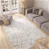 TAPISO Valley Tappeto Soggiorno Pelo Corto Design Moderno Motivo Astratto Sfumato Geometrico tonalità Grigio Bianco Salotto Camera Sala Ragazzi Ufficio Oeko-Tex 120 x 170 cm