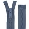 Erlif Cerniera lampo in plastica divisibile, grande fino a 3 metri di lunghezza (grigio, 160 cm)