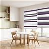 Blindecor Lira tenda a rullo giorno e notte, tricolore Marrone, Viola, Bianco, 80 x 180 cm (Larghezza x Altezza) | Dimensioni del tessuto 77 x 175 cm. Eleganti tende giorno e notte