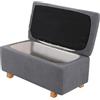 WYLEBER Copri Pouf Contenitore Elasticizzati,Copri Pouf Contenitore Rettangolare 2 Pezzi,Fondo Elastico Antiscivolo,Protezioni per Mobili in Tessuto Morbido(Gray,XL)