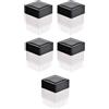 tooloflife 5PCS Luci per Pali da Esterno Moderne, Luci Solari per Pali in Legno 5x5cm, Luce LED in Vetro per Cappucci di Recinzione da Esterno, Luce Impermeabile per Cappucci di Recinzione/Ponte per