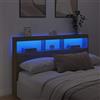 Homgoday Testiera con Contenitore a LED Rovere Sonoma 160x17x102 cm, Testiere Letto, Testiera del Letto Matrimoniale, Schienale per Letto E Divano