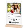 Woopers Targa Spotify Glass Personalizzata - Targa Musica con Foto e Codice Canzone Spotify. Regalo Festa della Mamma