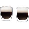 GLASWERK Bicchieri di Design - Bicchieri Termici di Alta Qualità, per Latte Macchiato, Caffé, Espresso, Tè, in Vetro Borosilicato a Doppia Parete, Lavabili in Lavastoviglie, 2 x 230ml