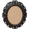 LIGUORO SHOP Cornice Ovale In Stile Barocco Veneziano Finto Vintage Shabby Chic cm 45x39 Per Foto Poster Stampe (Nero)