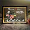 PGORSDOR Foto personalizzata con calendario luce notturna personalizzata coppia lampada foto personalizzata foto LED cornice regalo per amore (3 colori, 22 x 32 cm)
