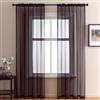 Duories Set di 2 tende trasparenti per soggiorno, tende semitrasparenti per soggiorno, moderna tenda in voile con pannelli decorativi ad occhielli per finestre, camera da letto, porta del balcone 140 x 230 cm