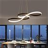 MHXZKHL Musicale Note Design LED Lampada A Sospensione Moderno Elegante Acrilico Lampadario Regolabile Lampada Sospeso Per Sala Da Pranzo Isola Cucina Uffic(Size:75x32cm, 48W,Color:Nero, bianco caldo)
