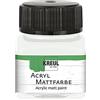 KREUL 75202 - Colore acrilico opaco, bianco pastello in vetro da 20 ml, colore cremoso, coprente, ad asciugatura rapida a base d'acqua, adatto per diverse superfici