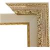 ITALIA CORNICI Maestri Artigiani I Cornice per Quadri Tele con Passepartout in Legno I Varie Misure I Personalizzabile I Noce Rosa Oro Crema (30 x 50 cm + Passepartout, Rosa)