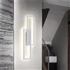 Dopastore Applique da Parete LED 32W Design Rettangolare Sovrapposto Bianco Lampada da Parete Stile Moderno Da Interno IP20 Camera Corridoio (Luce fredda 6500K)