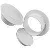 Generico Coperchio Rotondo del Foro AC, Tappo di plastica PP Bianco da 1 Pacco, Tappo di sfiato Decorativo e Protettivo per Aperture dei Tubi del condizionatore d'Aria Bianco 130mm