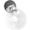 Top Light Applique Contemporaneo Orizz Metallo Cromo Vetro Trasparente 1 Luce G9