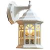 Mengjay Lampada da Parete per Esterni Europea Classica Tradizionale, Applique da Parete in Alluminio Impermeabile, Lampadina con attacco E27 Applique per Giardino terrazza cortile (Bianca)