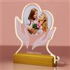 Rainsar Regali Festa Della Mamma Originali, Idee Regalo Festa Della Mamma Personalizzato Con Foto e Testo, Regali Per Compleanno Mamma LED Personalizzati Luce Notturna, Mamma Lampada Cornici Foto Targa