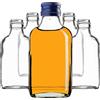KADAX Fiaschetta da 100 ml, 10 pezzi, piccole bottiglie di vetro con tappo a vite, flaconcini, bottiglie vuote da riempire, mini bottiglie di liquore, grappa (blu)
