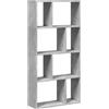 vidaXL Libreria Grigio Cemento 60x20x120,5 cm in Truciolato, scaffale per Libri, Porta Libri, Ripiani portaoggetti, Ripiani per Libri