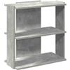 vidaXL Libreria 3 Ripiani Grigio Cemento 60x30x60 cm Multistrato, libreria 3 Ripiani, Mobile di conservazione, credenza, Mobile portaoggetti