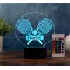 Optechvisual Lampada da tennis personalizzata, luce notturna a LED con nome, regalo per giocatori di tennis e appassionati, luce decorativa da tennis per cameretta dei bambini, camera da letto e club