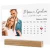 Woopers Targa Calendario San Valentino, Anniversario Personalizzata con Data Primo Appuntamento e Foto. Regalo Romantico Fidanzati