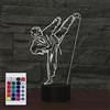 SUPERHONGJIHAO Luce notturna per bambini 3D Karate Taekwondo lampada a LED con telecomando 16 colori che cambiano colore, regalo di compleanno per bambini