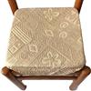 mauro Set 6 Cuscini sedie Cucina - colore beige - Tessuto Jacquard Matelasse' - con Alette - con Zip - 40X40 cm