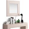 Mobili Fiver, Specchiera quadrata, cornice Olmo Perla, Evolution, 73 x 73 cm, Specchio per Camera, Corridoio, Ingresso, Soggiorno, Made in Italy
