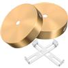 Anneome 2 pezzi Rosone in Ottone Durevole per Lampadario e Applique da Parete Piastra di Montaggio Rotonda Supporto Flessibile per Soffitto e Ventilatore per Installazioni DIY Classica e
