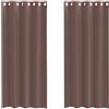 vidaXL Tende in Voile con Occhielli 2 pz Marrone 140x245 cm, Tenda a Rete, Tenda Trasparente, Voile per Finestra, Trattamento Finestra