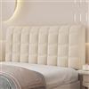 ZCXRYFL Copri Testiera Letto Matrimoniale/Singolo Copritestata Imbottita in Velluto Fodera Protettiva per testiera in Pelle/Legno/Imbottita/Ferro, Decorazione Copertura Antipolvere(90x65cm,Beige1)