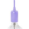 AMARCORDS - Portalampada E27 vintage in metallo edison retro per lampada a sospensione. Stile industrial finitura LAVANDA