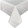 Tex family Tovaglia in Cotone Pesante Made in Italy - arabesco BIANCO Rettangolare, Lavabile - Elegante e Resistente per Casa e Ristorante - Cm. 140x140 x4 persone
