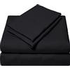 HUNTER BEDDING Set di lenzuola da 7 pezzi, 100% cotone egiziano extra morbido e 450 fili, lenzuolo con angoli profondi 45 cm, set di biancheria da letto per un migliore comfort, nero solido, super king size.