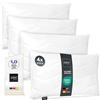 LILENO HOME Cuscino 40x90 (set da 4 pezzi) - lavabile a 95 °C, Oeko-Tex & Made in DE - Cuscino per chi soffre di allergie 40x90 adattabile per un sonno divino - Cuscino delicato sulla pelle e inodore