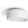 LEDKIA LIGHTING - Plafoniera in Metallo Lumpur | Compatibile con Lampadina E27 fino a 20W | Design Moderno e Resistente | Facile Installazione | Ø35 cm, Altezza 18 cm, Bianco