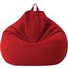HAIMEN Fodera per borsa di fagioli - Fodera in cotone e lino 100 x 120 cm - Copridivano per borsa di fagioli con cerniera senza riempimento